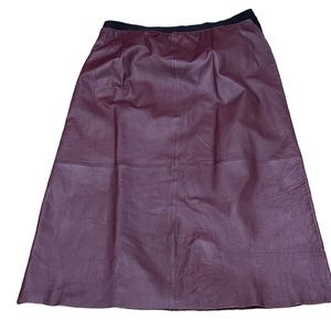 NWT Bagatelle Dark Red Plus Size Leather Skirt (20)